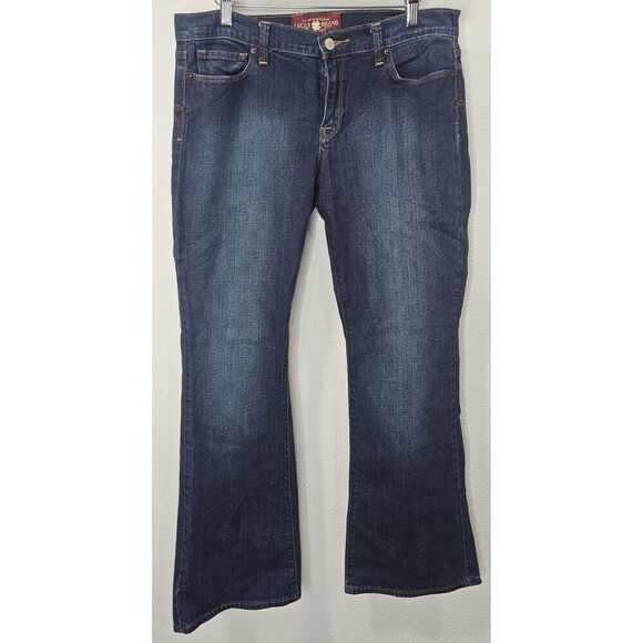 Lucky Brand Denim - Lucky Brand Jeans Women Size 12 Sofia Ankle Boot Cut Dark Blue Stretch 31 Inseam